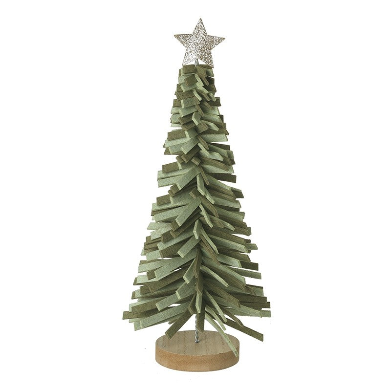 Heaven Sends Felt Christmas Tree With Star Green