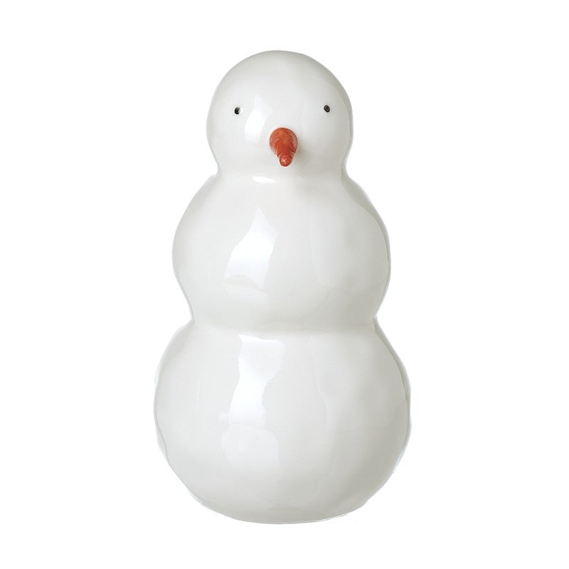 Heaven Sends Ceramic Snowman White Large