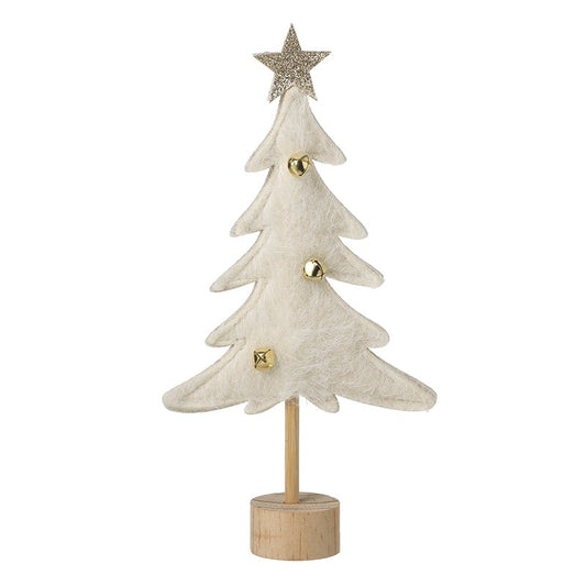 Heaven Sends Cream Felt Tree Standing Decoration
