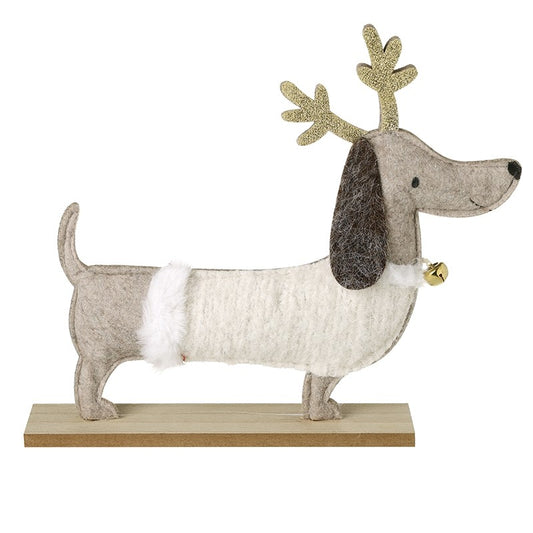 Heaven Sends Sausage Dog In Cream Coat With Antlers
