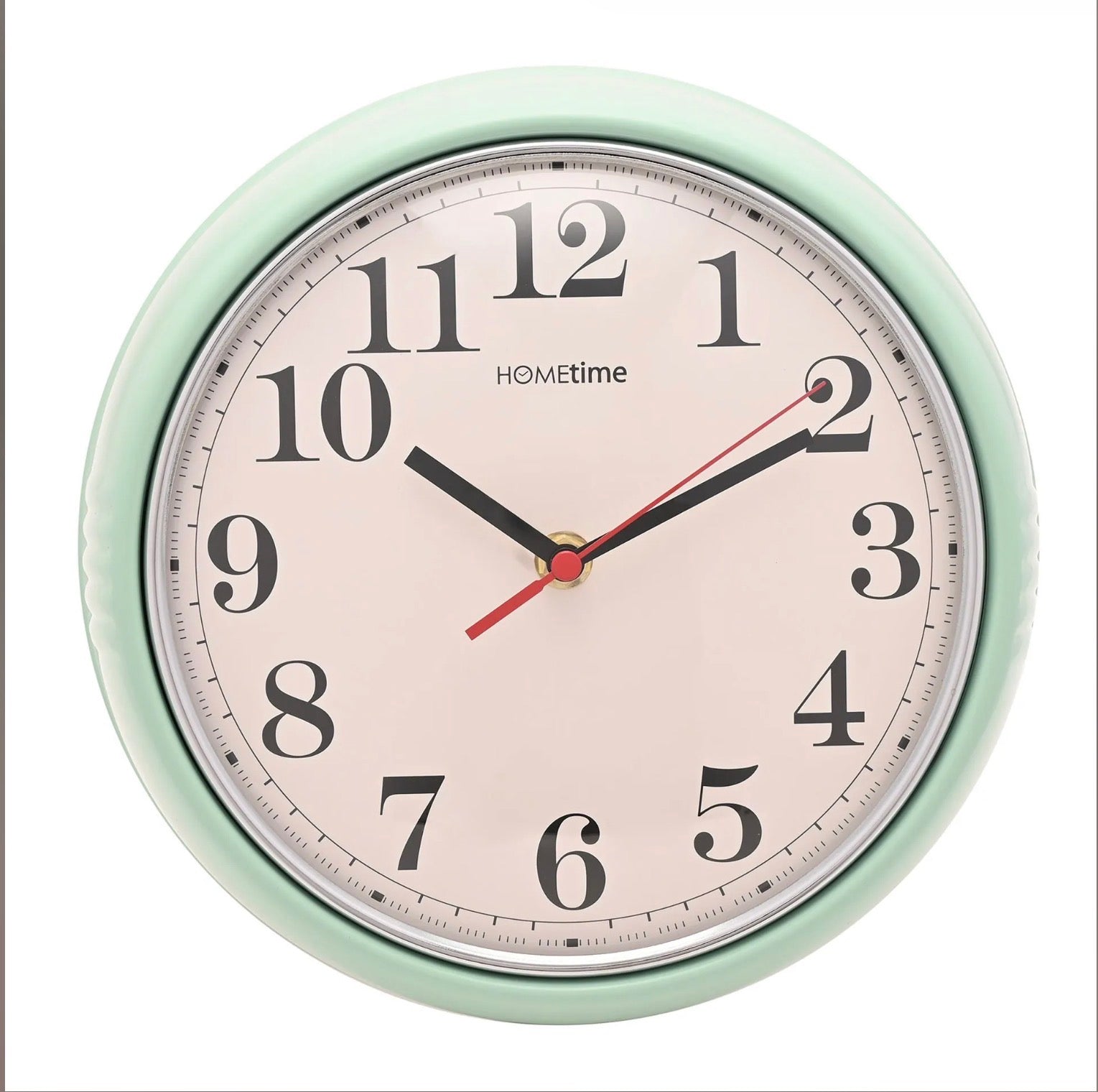 Home Time Retro Sage Metal Wall Clock - 50 cm
