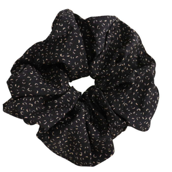Pure Fashion Leopard Print Scrunchie Black
