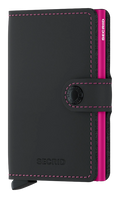 Secrid Miniwallet Matte Black And Fuchsia