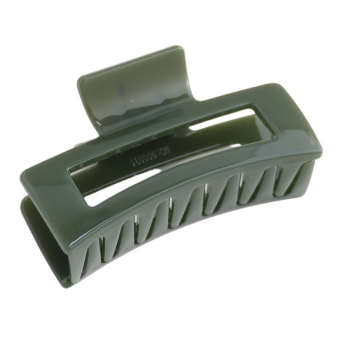 Pure Fashions Rectangle Hair Claw Clip Olive