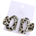 Pure Fashions Mini Oval Hair Claw Clips Leopard Print Brown