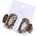 Red Cuckoo Mini Oval Leopard Print Brown