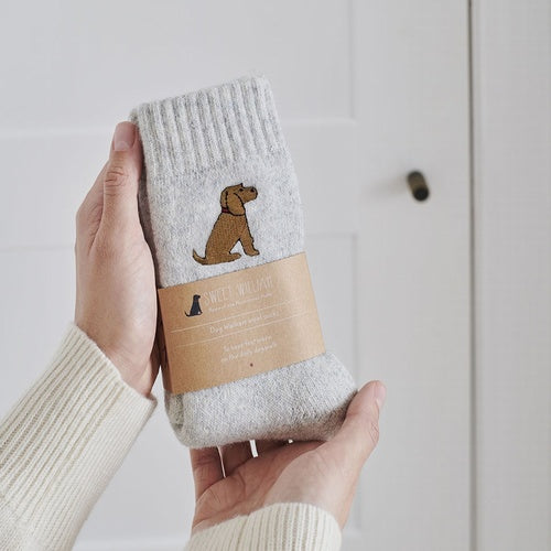 Sweet William Golden Cocker Spaniel Dog Walking Socks