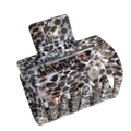 Pure Fashions Square Hair Claw Clip Leopard Print Brown
