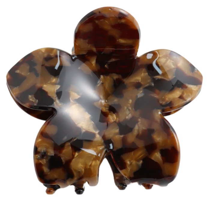 Pure Fashions Flower Hair Clip Brown