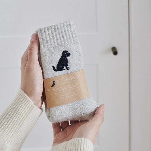 Sweet William Black Cockapoo Dog Walking Socks