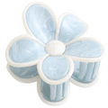 Red cuckoo Flower Hair Claw Clip Blue