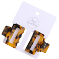 Red Cuckoo Mini Rectangle Hair Claw Clip Twin Pack
