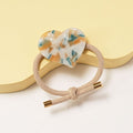 Red Cuckoo Heart Green Elastic Hair Tie