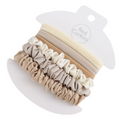 Pure Fashions Scrunchies Pack Of 6 Cream Brown