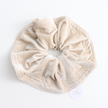 Pure Fashions Oversized Velvet Scrunchie Cream