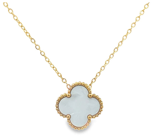 Byzantium Clover Necklace White