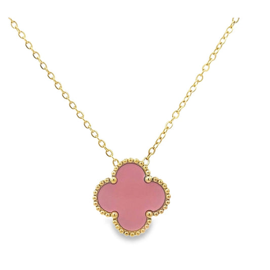 Byzantium Clover Pendant Pink