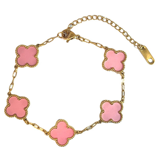 Byzantium Clover Bracelet Pink