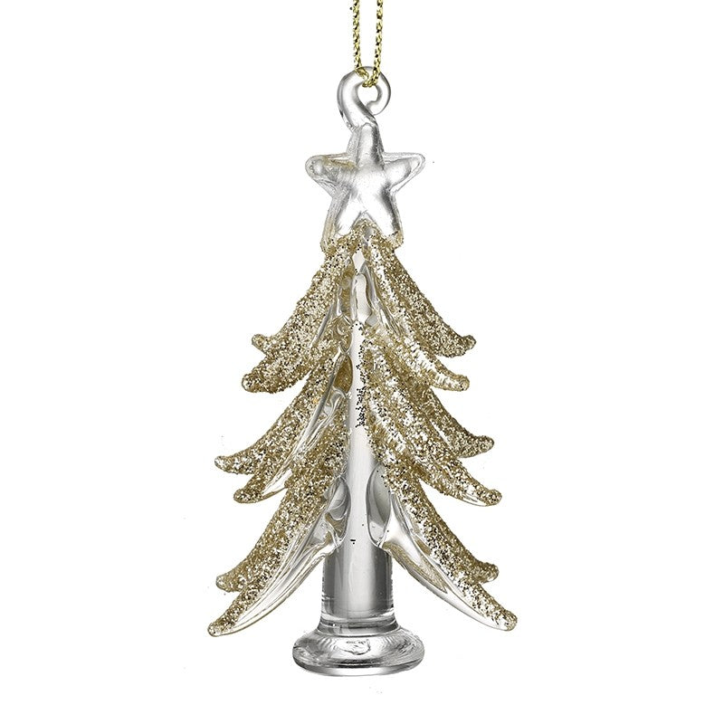 Heaven Sends Glass Tree Hanger Gold