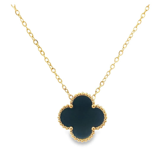 Byzantium Clover Pendant Black