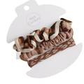 Pure Fashions Scrunchies Pack Of 3 Brown