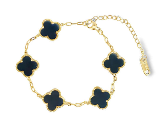 Byzantium Clover Bracelet Black
