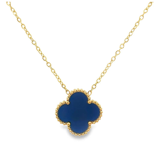 Byzantium Clover Pendant Royal Blue