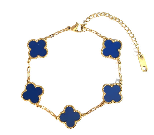 Byzantium Clover Bracelet Royal Blue