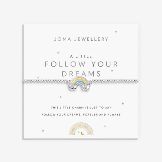 Joma Jewellery Kids' A Little Follow Your Dreams Silver Plated Bracelet