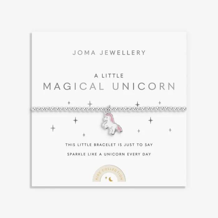Joma Jewellery Kids' A Little Magical Unicorn Silver Plated Bracelet
