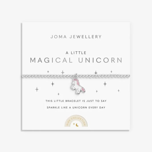 Joma Jewellery Kids' A Little Magical Unicorn Silver Plated Bracelet