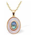 Byzantium Oval Pendant Paua Shell Centre