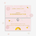 Joma Jewellery Kids' Confetti A Little Lovely Goddaughter Silver Plated Bracelet