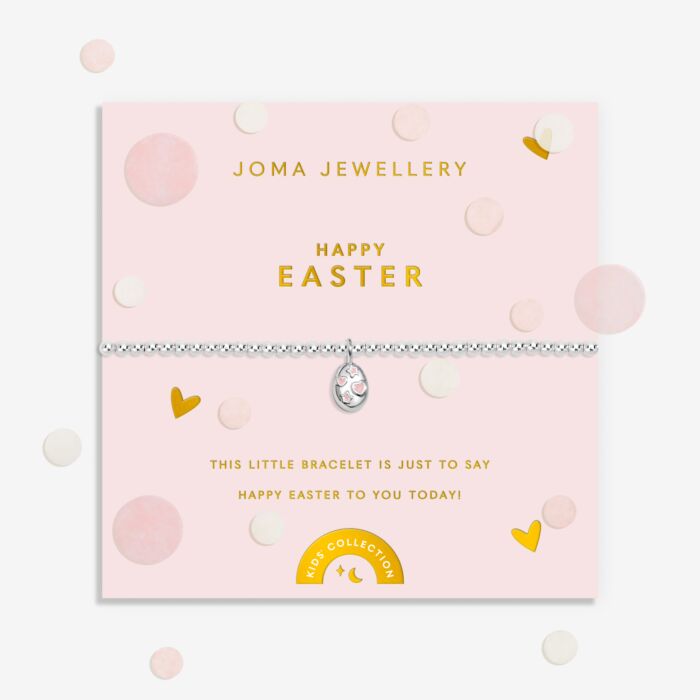 Joma Jewellery Kids' Confetti A Little Happy Easter Silver Plated Bracelet