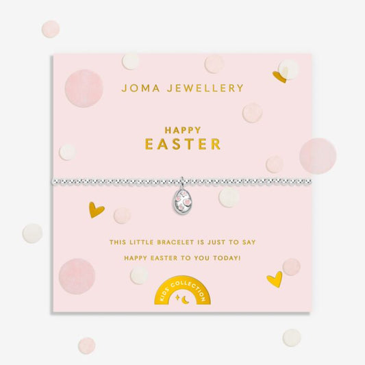 Joma Jewellery Kids' Confetti A Little Happy Easter Silver Plated Bracelet