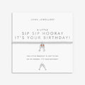 Joma Jewellery A Little Sip Sip Hooray It's Your Birthday! Silver Plated Bracelet