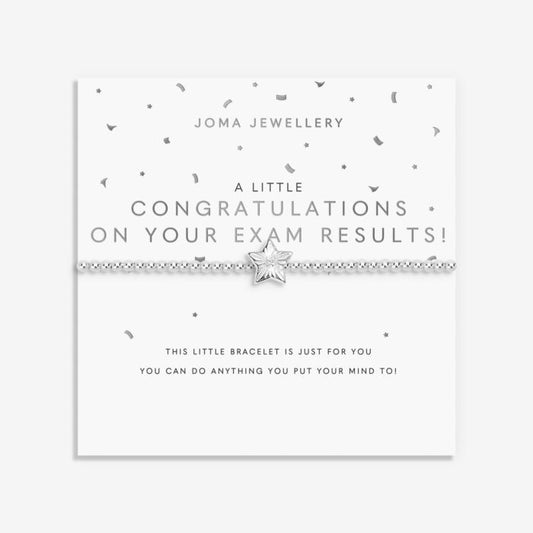 Joma Jewellery A Little Congratulations On Your Exam Results! Silver Plated Bracelet