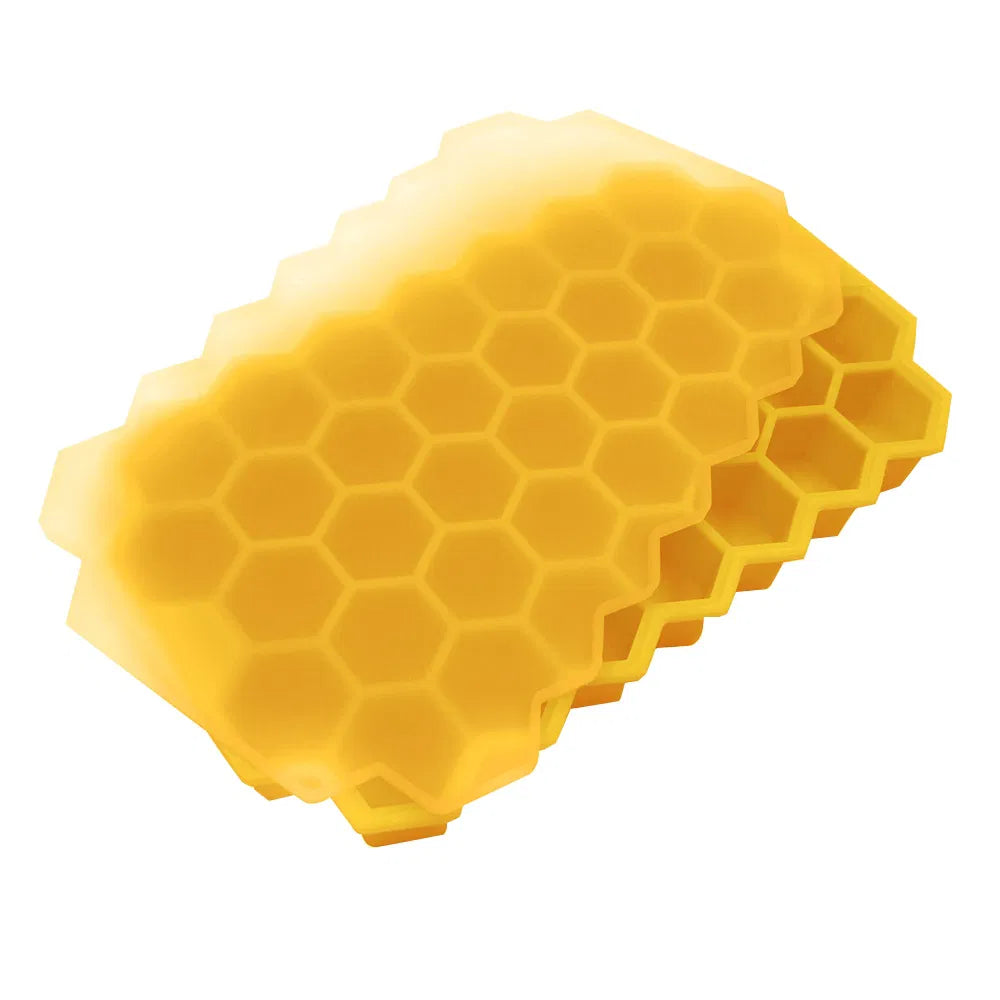 Ice Tray With Lid Silicone Honeycomb 37 Cubes