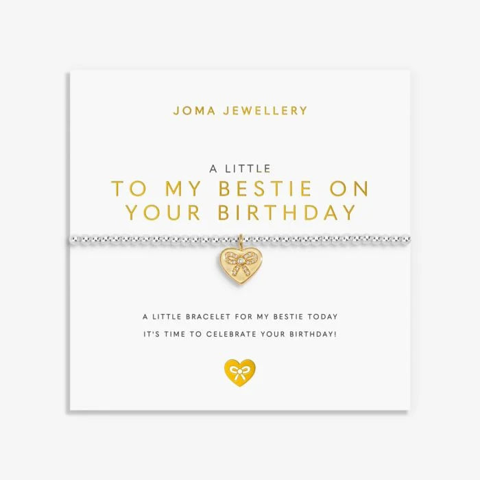 Joma Jewellery A Little To My Bestie On Your Birthday Silver & Gold Plated Bracelet