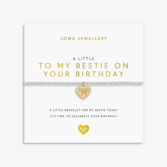 Joma Jewellery A Little To My Bestie On Your Birthday Silver & Gold Plated Bracelet