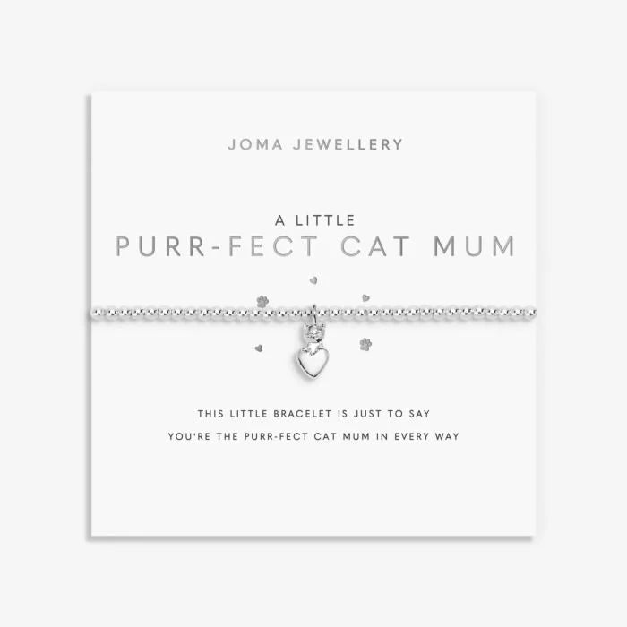 Joma Jewellery A Little Purr-Fect Cat Mum Silver Plated Bracelet