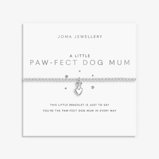 Joma Jewellery A Little Paw-Fect Dog Mum Silver Plated Bracelet