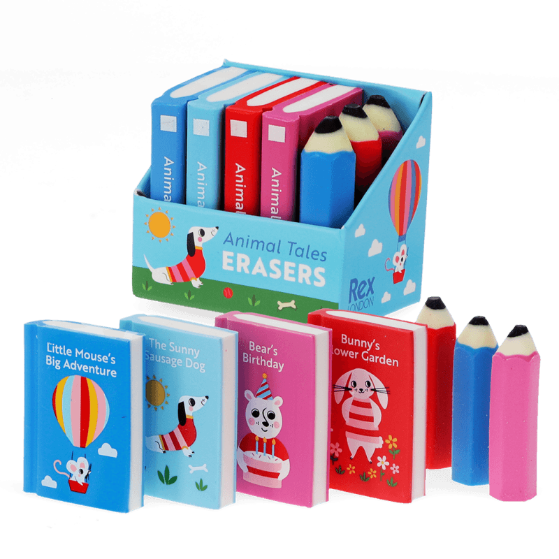 Rex Erasers Animal Tales Set of 7