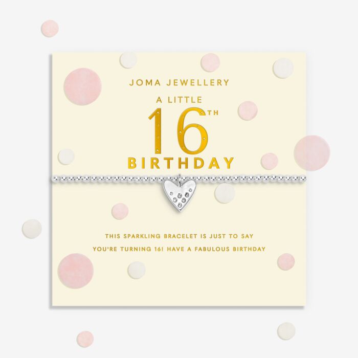Joma Jewellery Confetti A Little 16th Birthday Silver Plated Bracelet