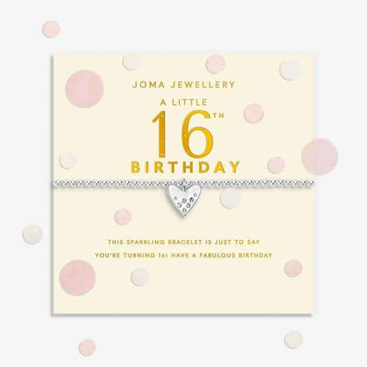 Joma Jewellery Confetti A Little 16th Birthday Silver Plated Bracelet