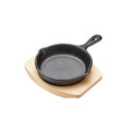 Artesa Cast Iron Round Small Fry Pan with Board 11cm