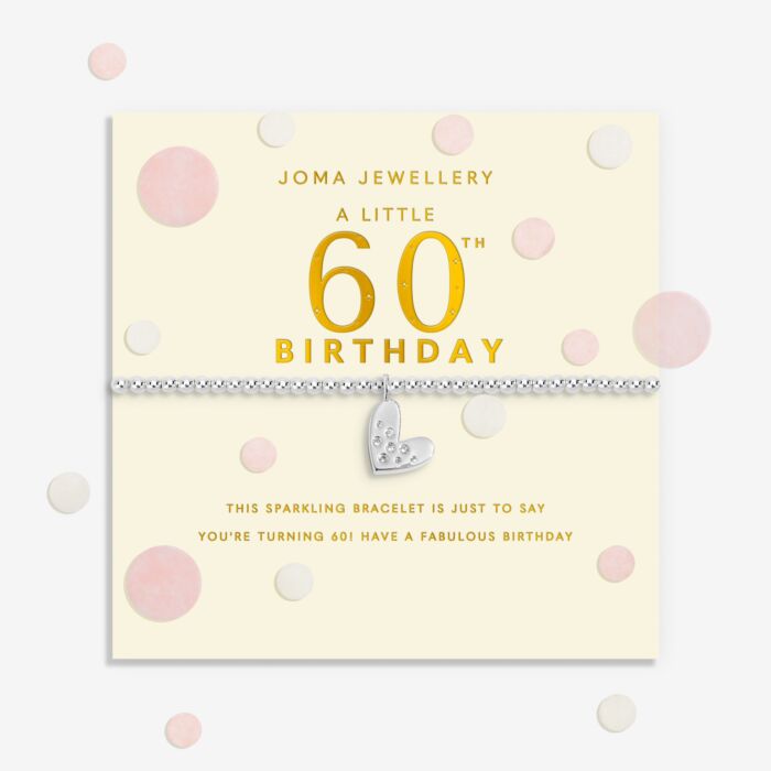 Joma Jewellery Confetti A Little 60th Birthday Silver Plated Bracelet