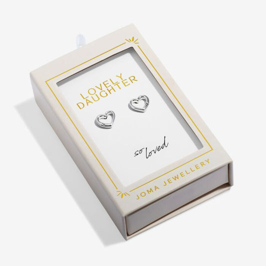 Joma Jewellery Moments To Shine Lovely Daughter Silver Plated Stud Earrings