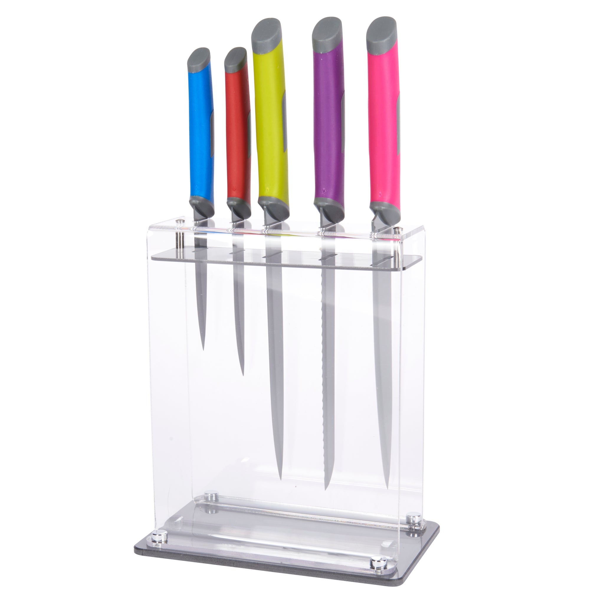 Colourworks 5 Piece Acrylic Knife Block