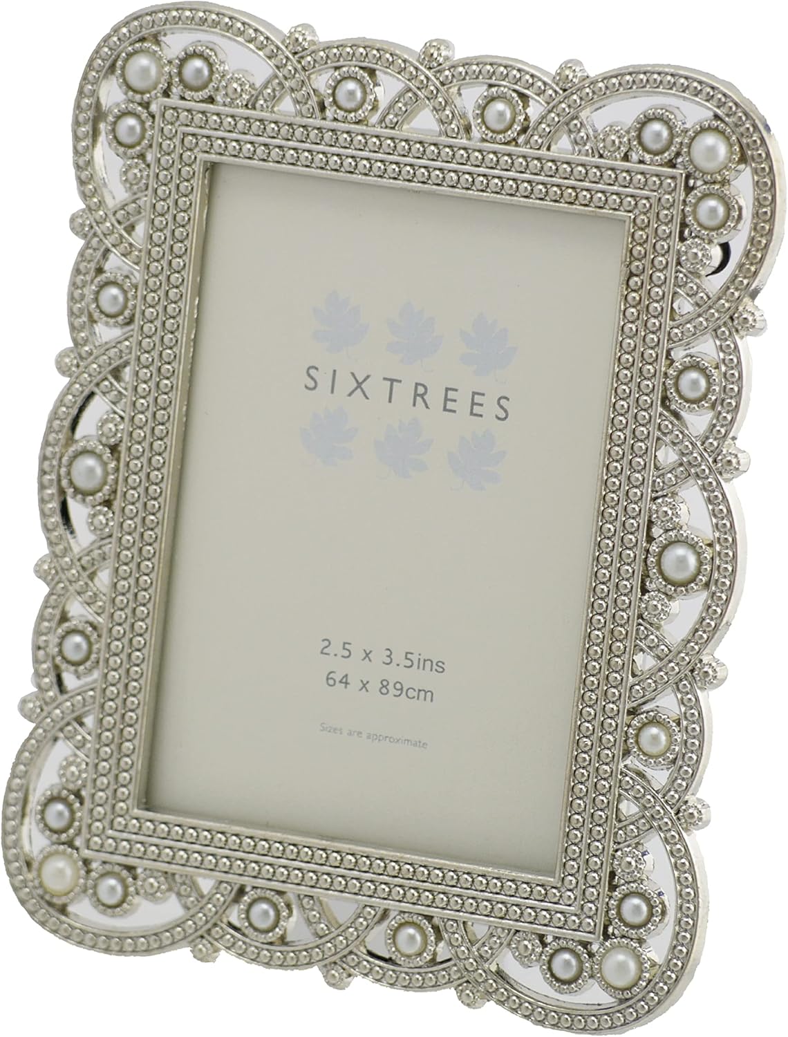 Sixtrees Photo Frame Louisa Shiny Silver 2.5x3.5